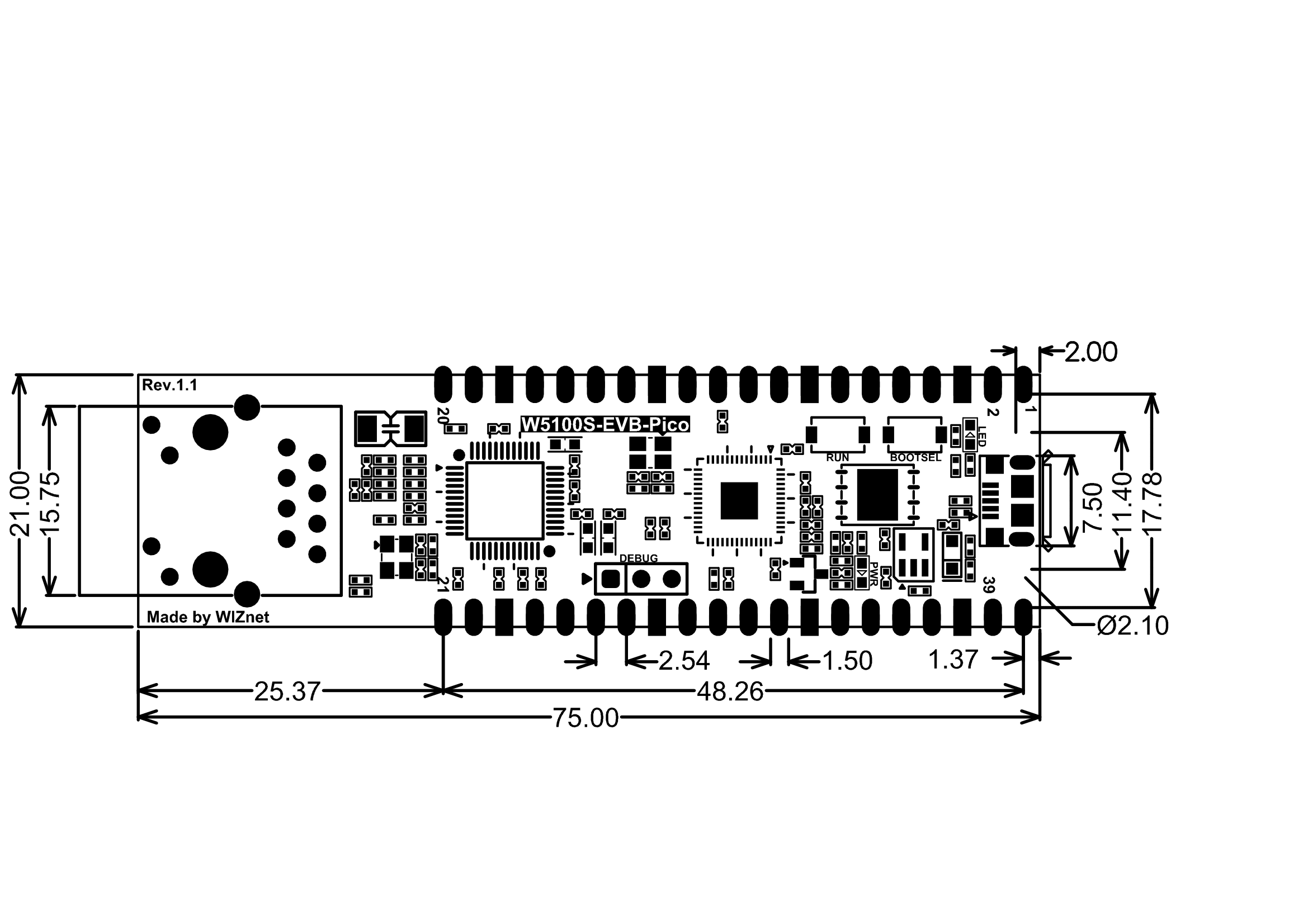 W5100S-EVB-RP2040_Dimension
