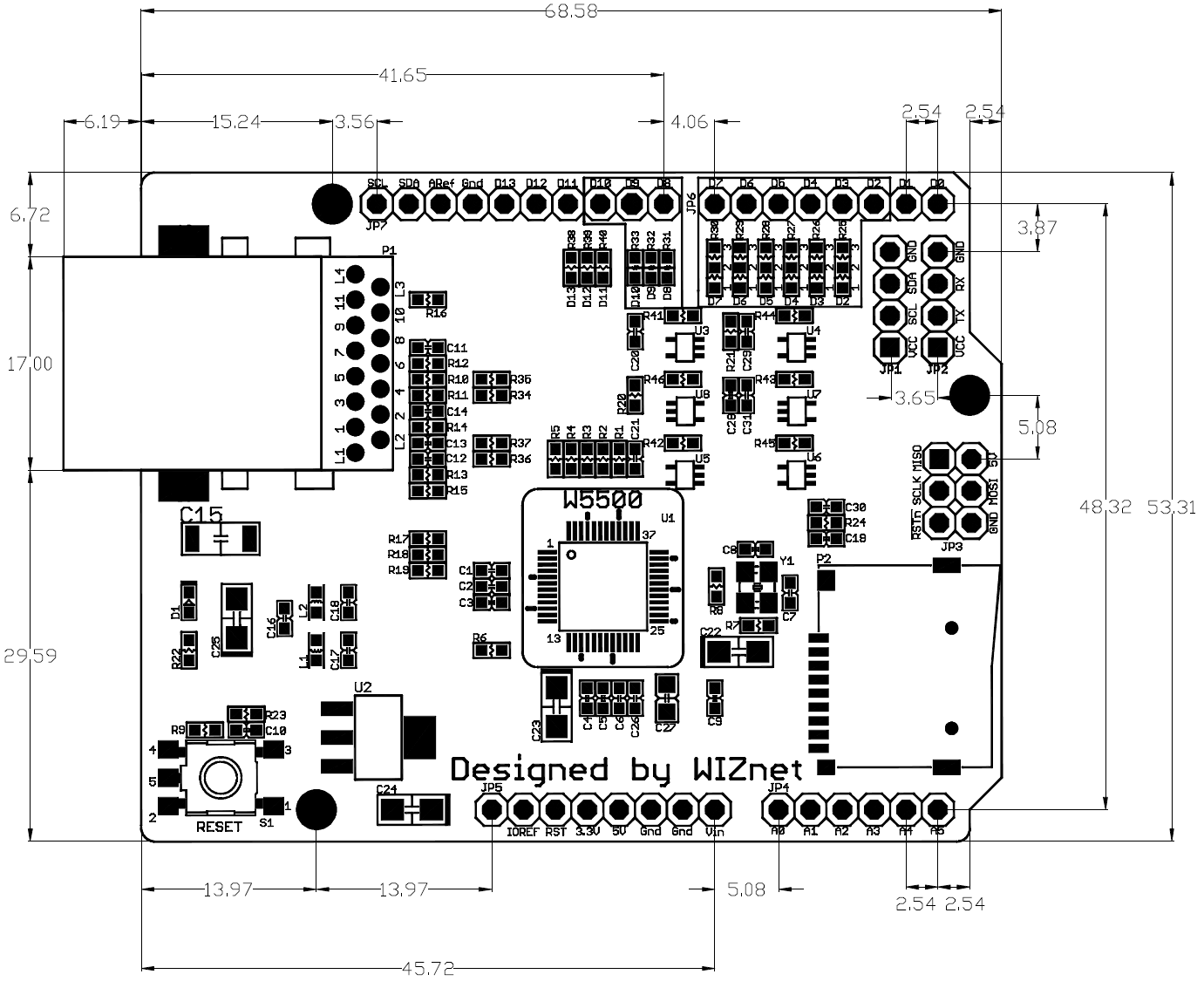 Чертеж arduino mega