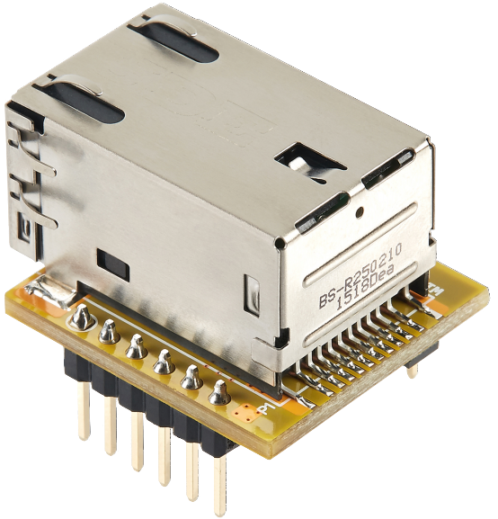 WIZ850io is a compact size network module that includes a W5500 (TCP/IP har...