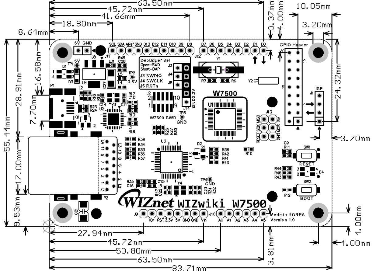 WIZwiki-W7500P Dimension